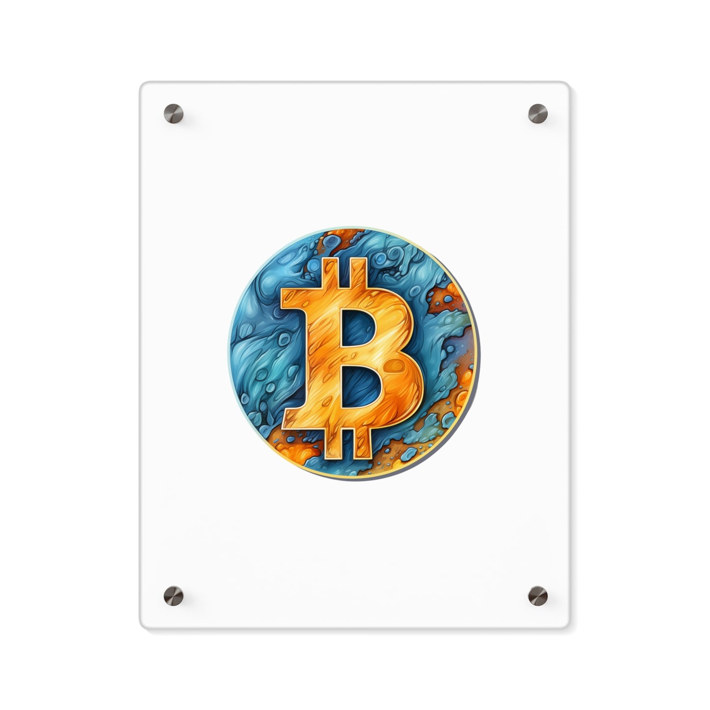 Panneau d’art mural en acrylique "Bitcoin"