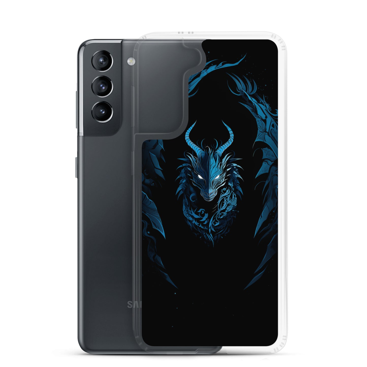 Coque Samsung® "Dragon bleu et noir"