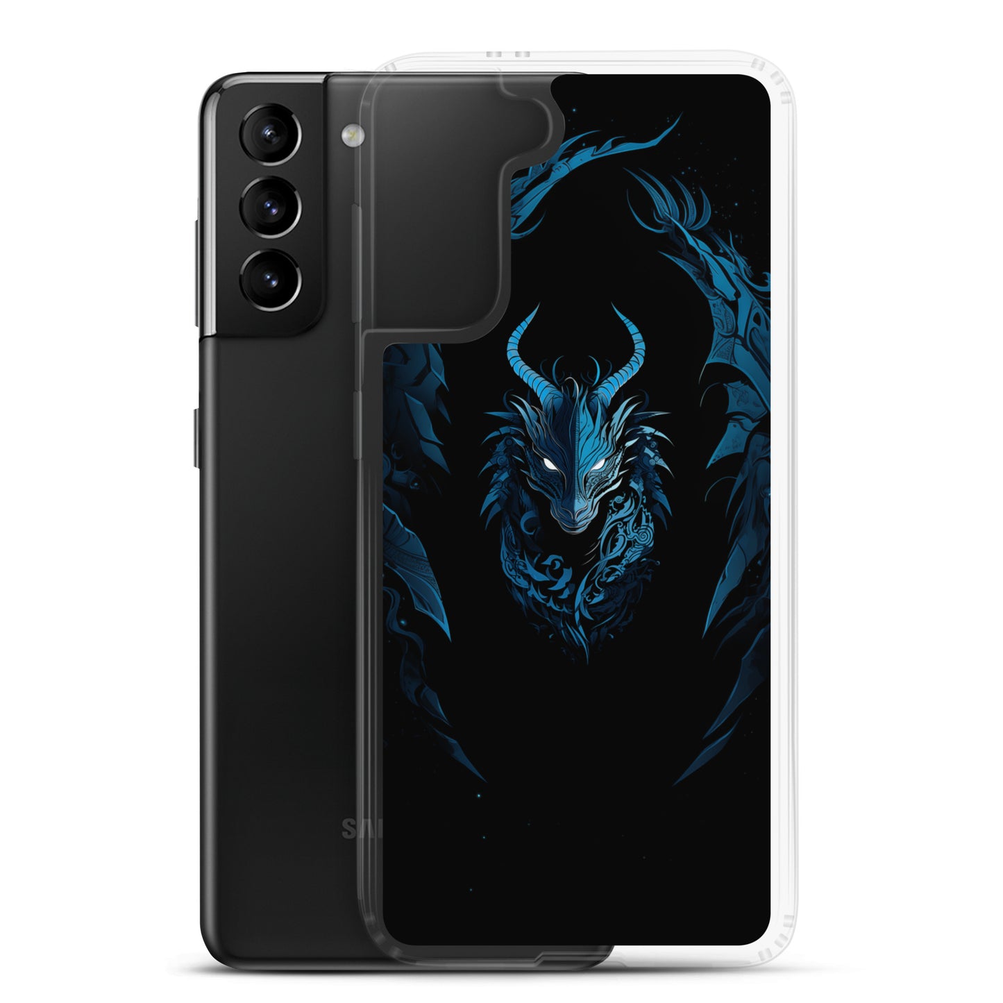 Coque Samsung® "Dragon bleu et noir"