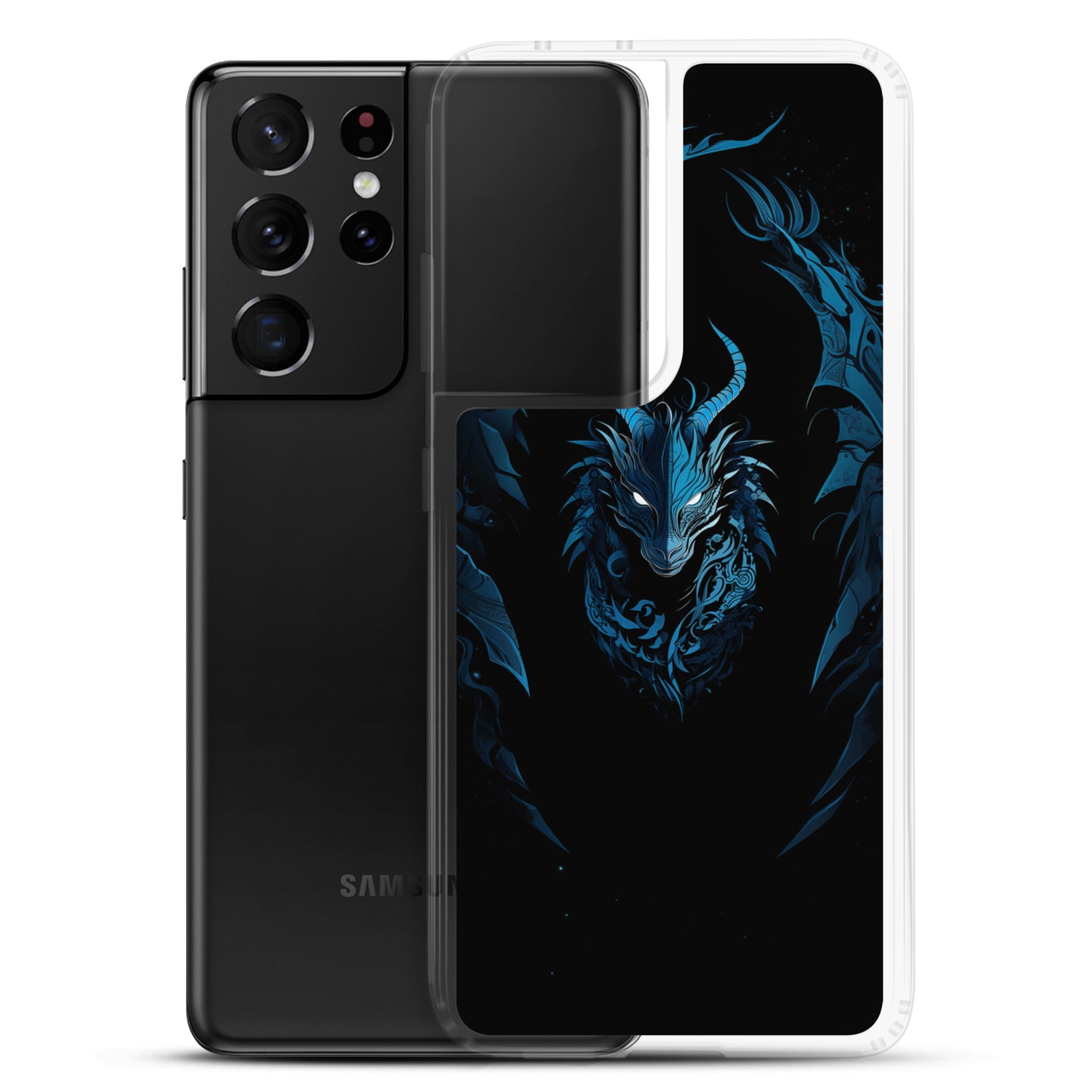Coque Samsung® "Dragon bleu et noir"