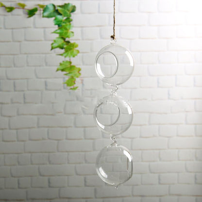 Vases en verre empilables : décoration suspendue