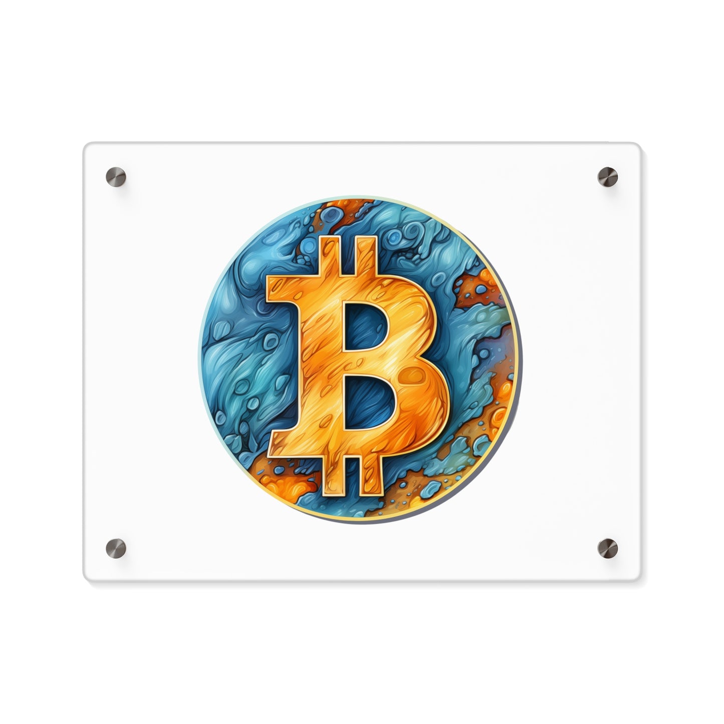 Panneau d’art mural en acrylique "Bitcoin"