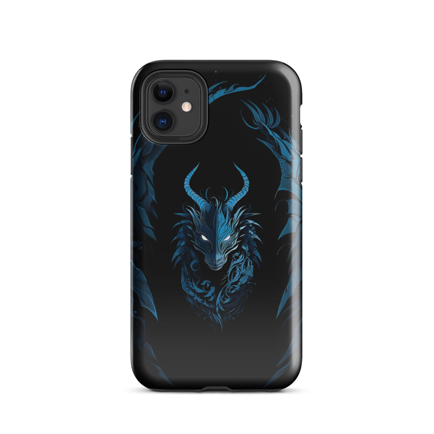 Coque d'iPhone® rigide "Dragon bleu et noir"