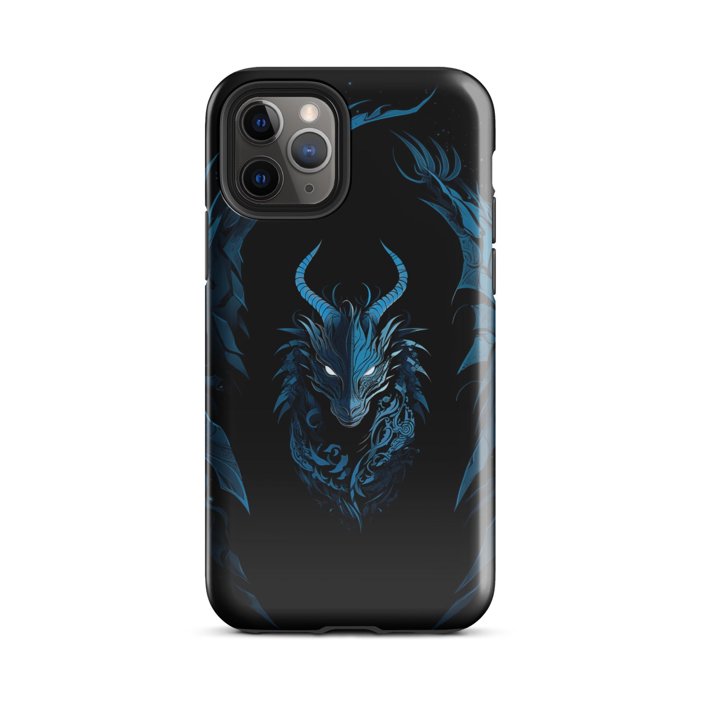 Coque d'iPhone® rigide "Dragon bleu et noir"