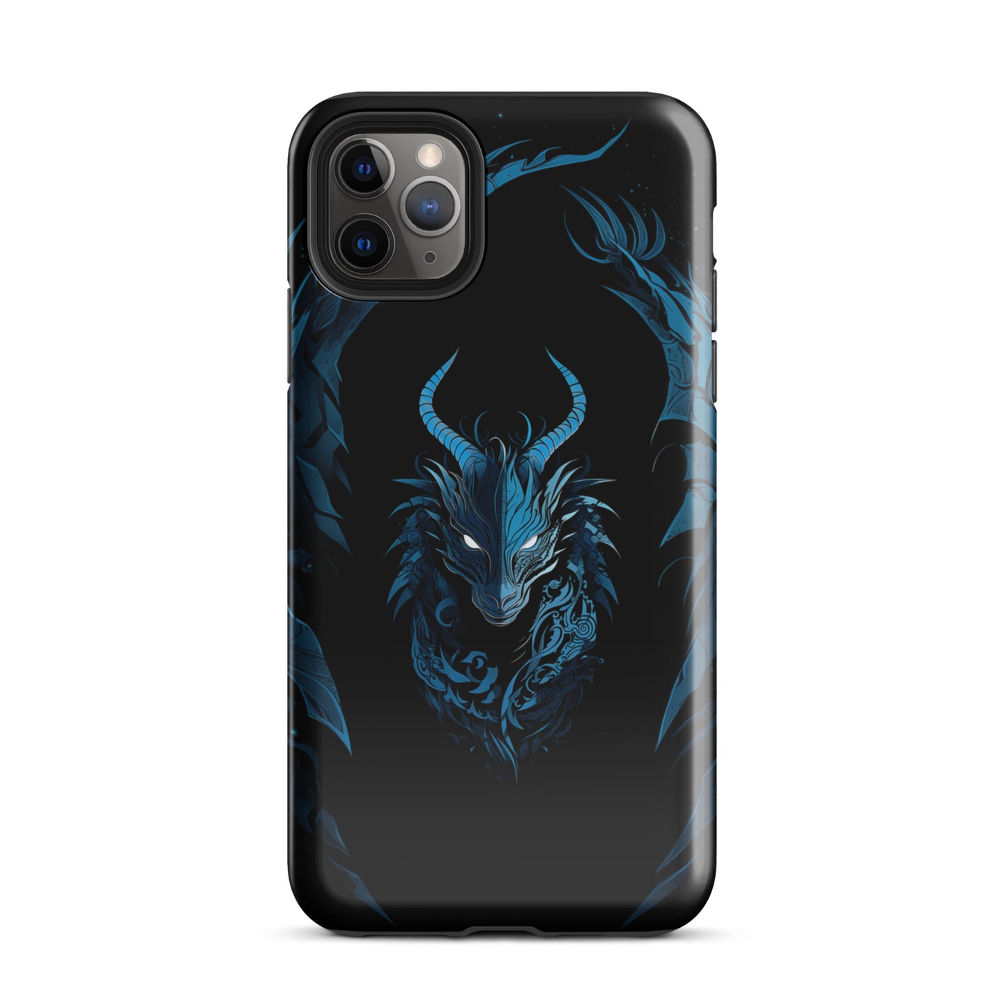 Coque d'iPhone® rigide "Dragon bleu et noir"