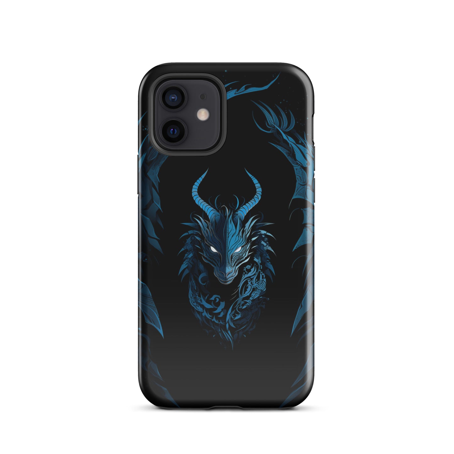 Coque d'iPhone® rigide "Dragon bleu et noir"