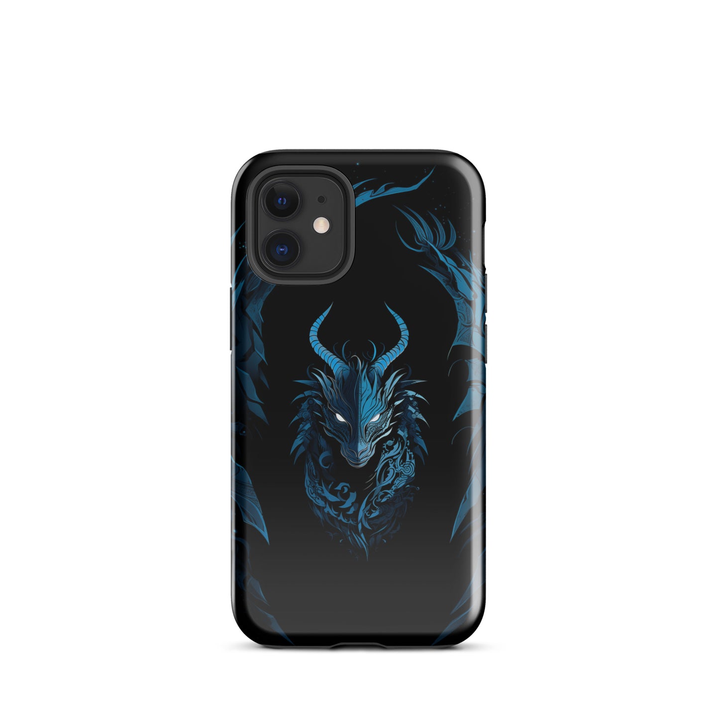 Coque d'iPhone® rigide "Dragon bleu et noir"