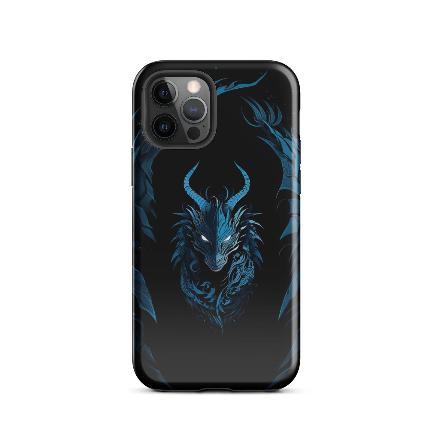 Coque d'iPhone® rigide "Dragon bleu et noir"