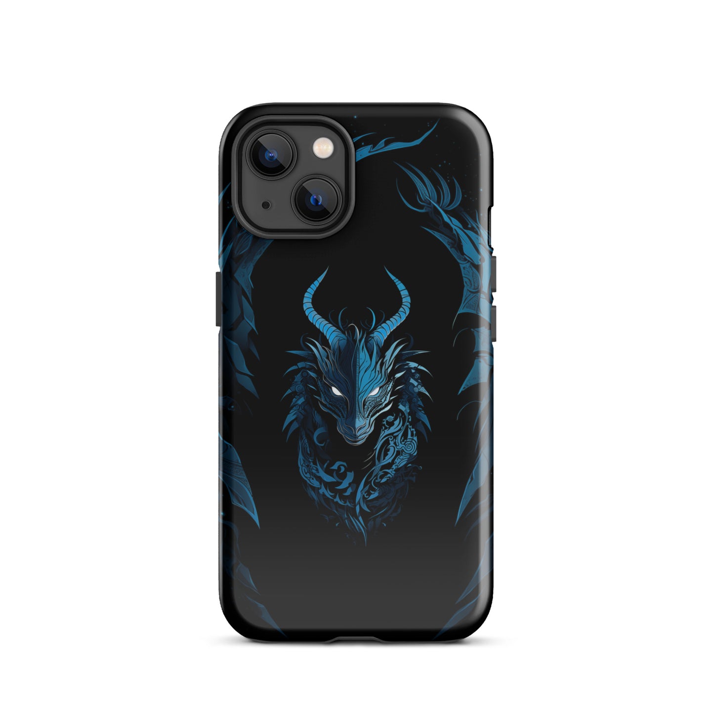 Coque d'iPhone® rigide "Dragon bleu et noir"