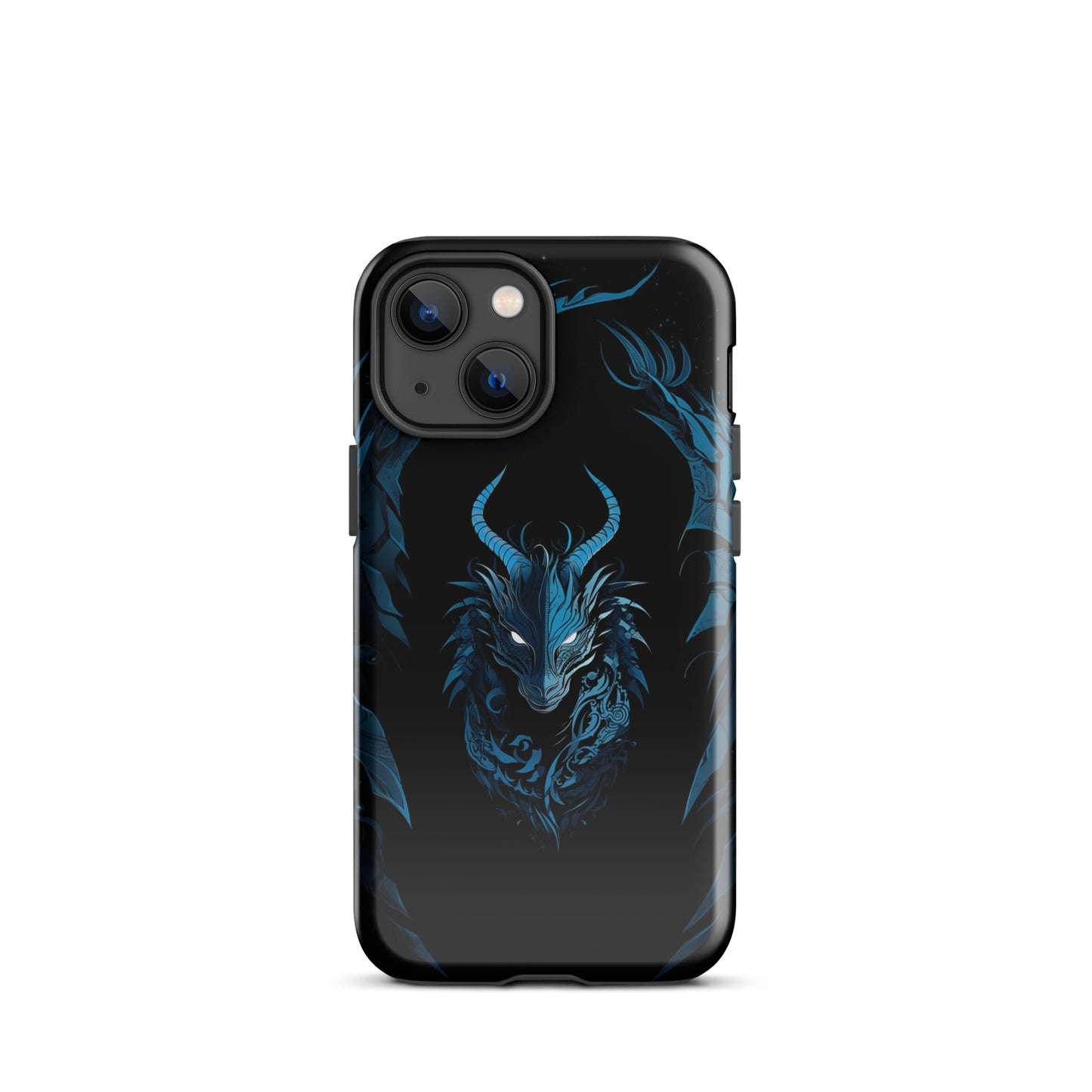 Coque d'iPhone® rigide "Dragon bleu et noir"