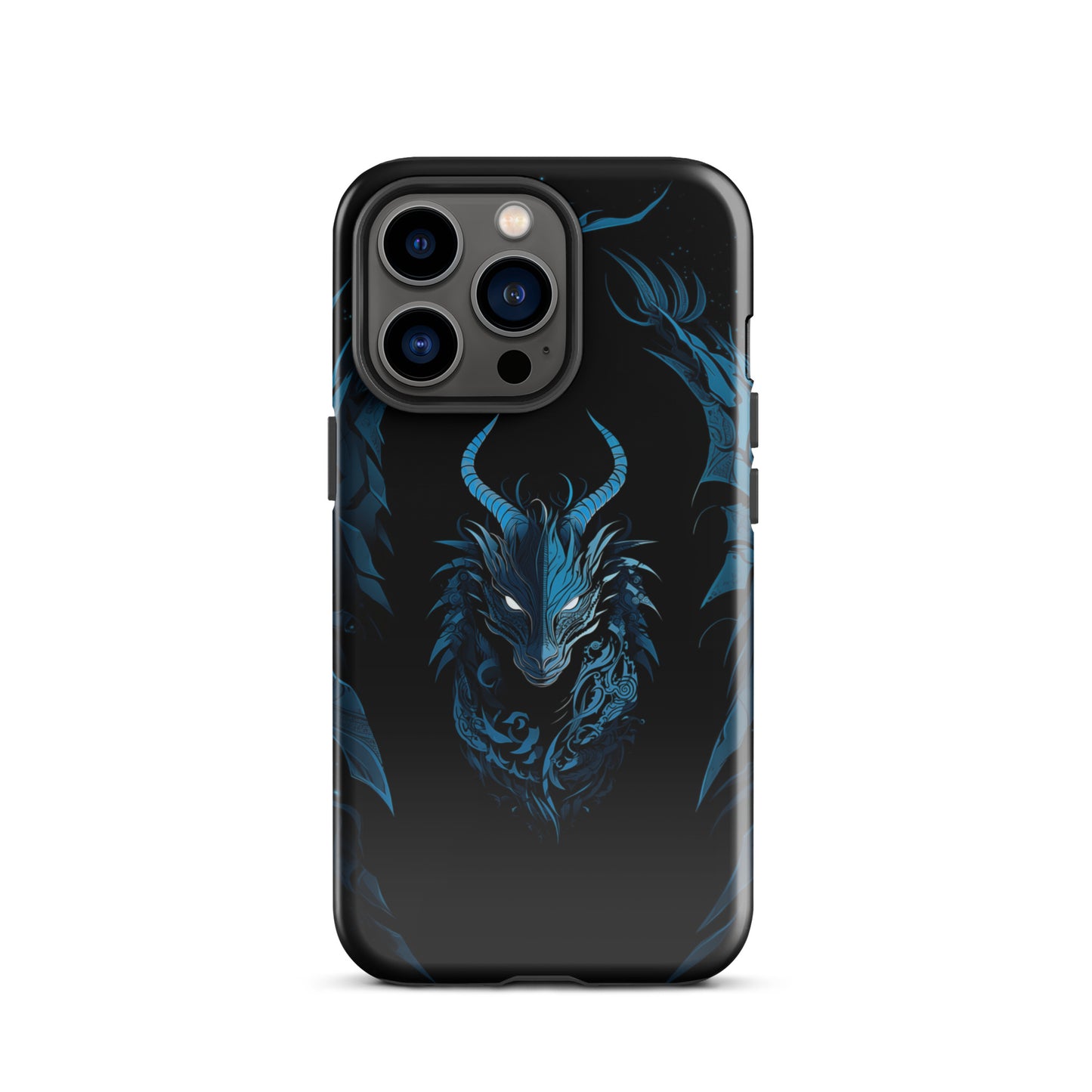 Coque d'iPhone® rigide "Dragon bleu et noir"