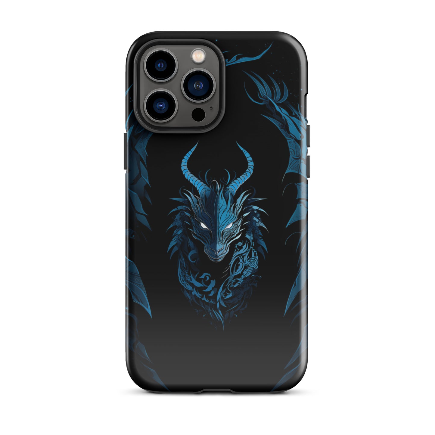 Coque d'iPhone® rigide "Dragon bleu et noir"