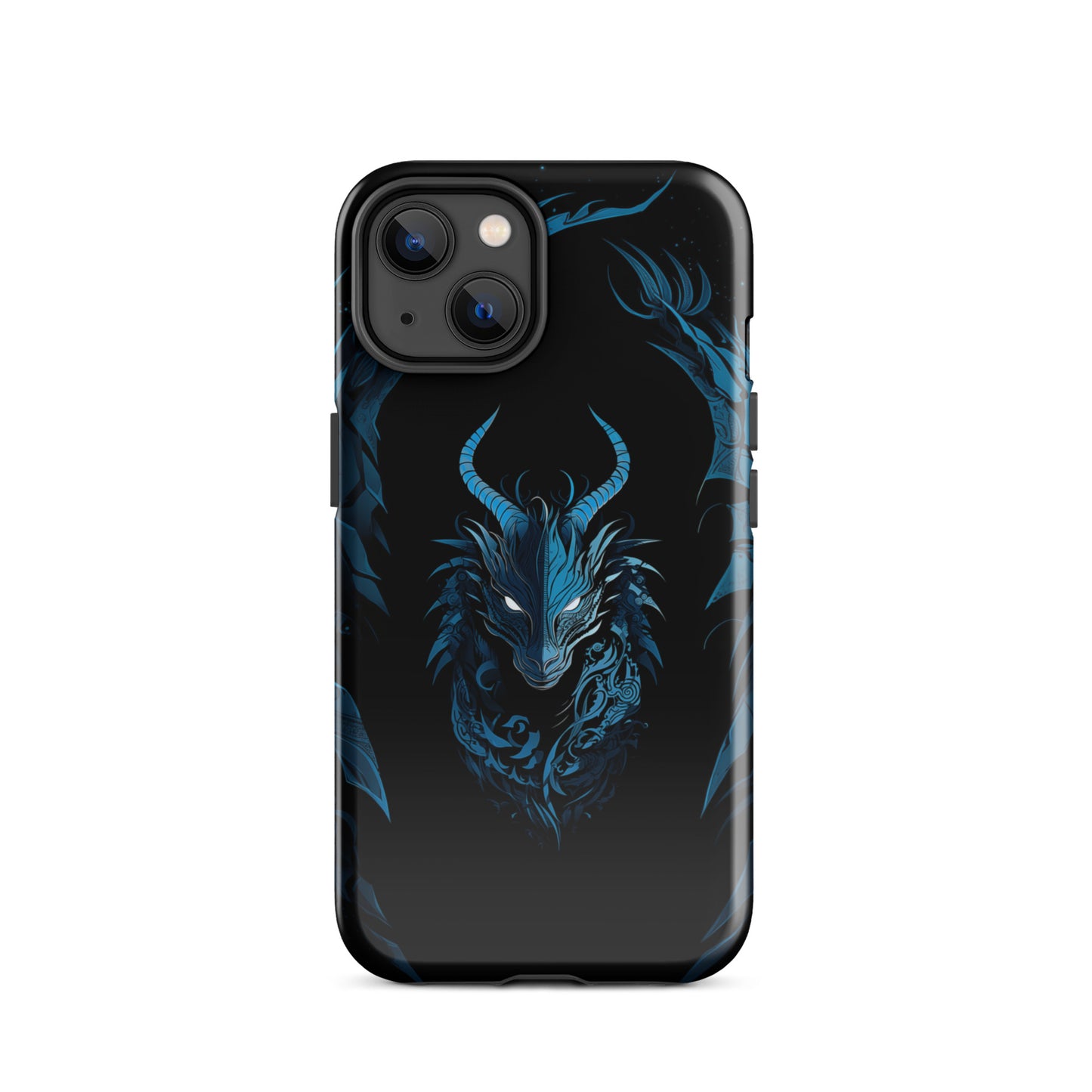 Coque d'iPhone® rigide "Dragon bleu et noir"