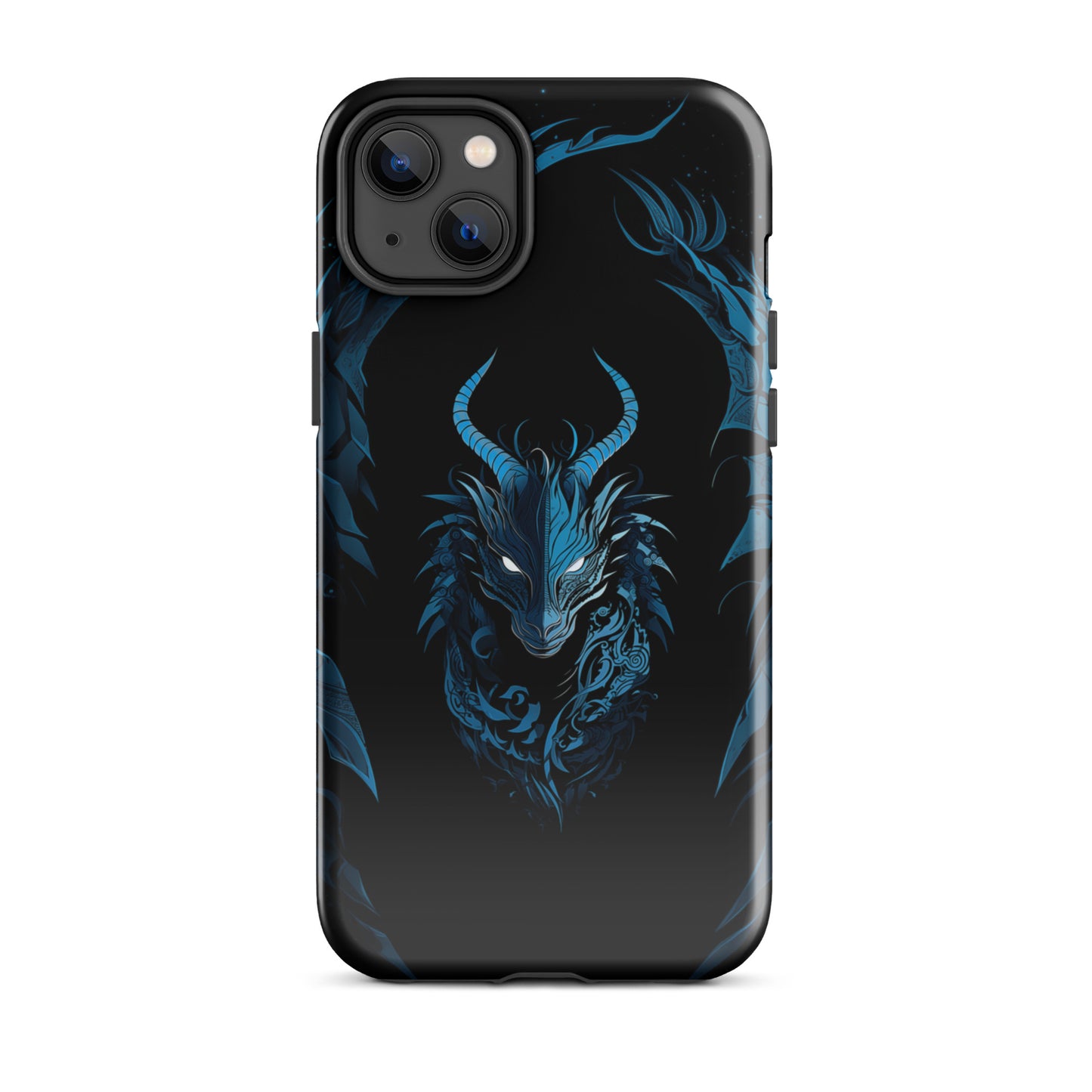 Coque d'iPhone® rigide "Dragon bleu et noir"