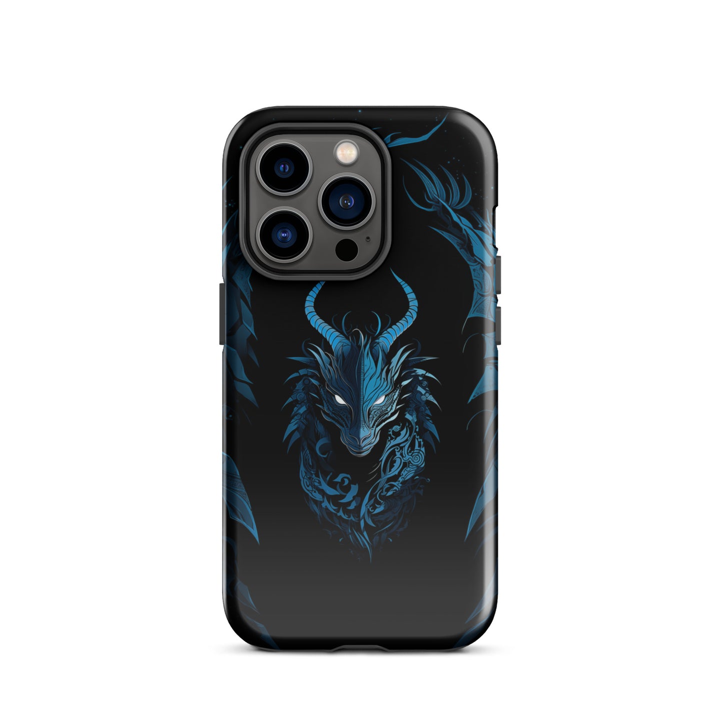 Coque d'iPhone® rigide "Dragon bleu et noir"