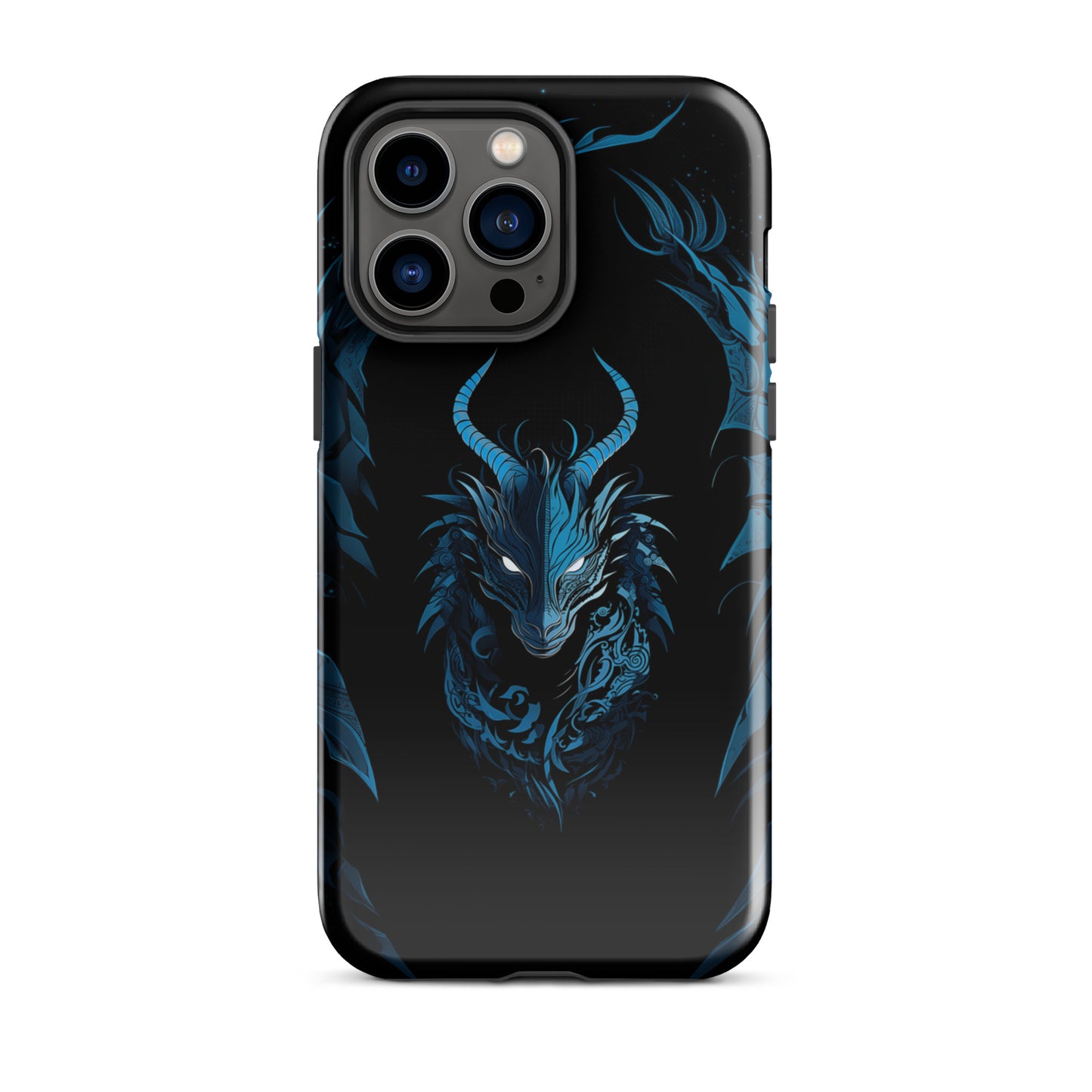 Coque d'iPhone® rigide "Dragon bleu et noir"