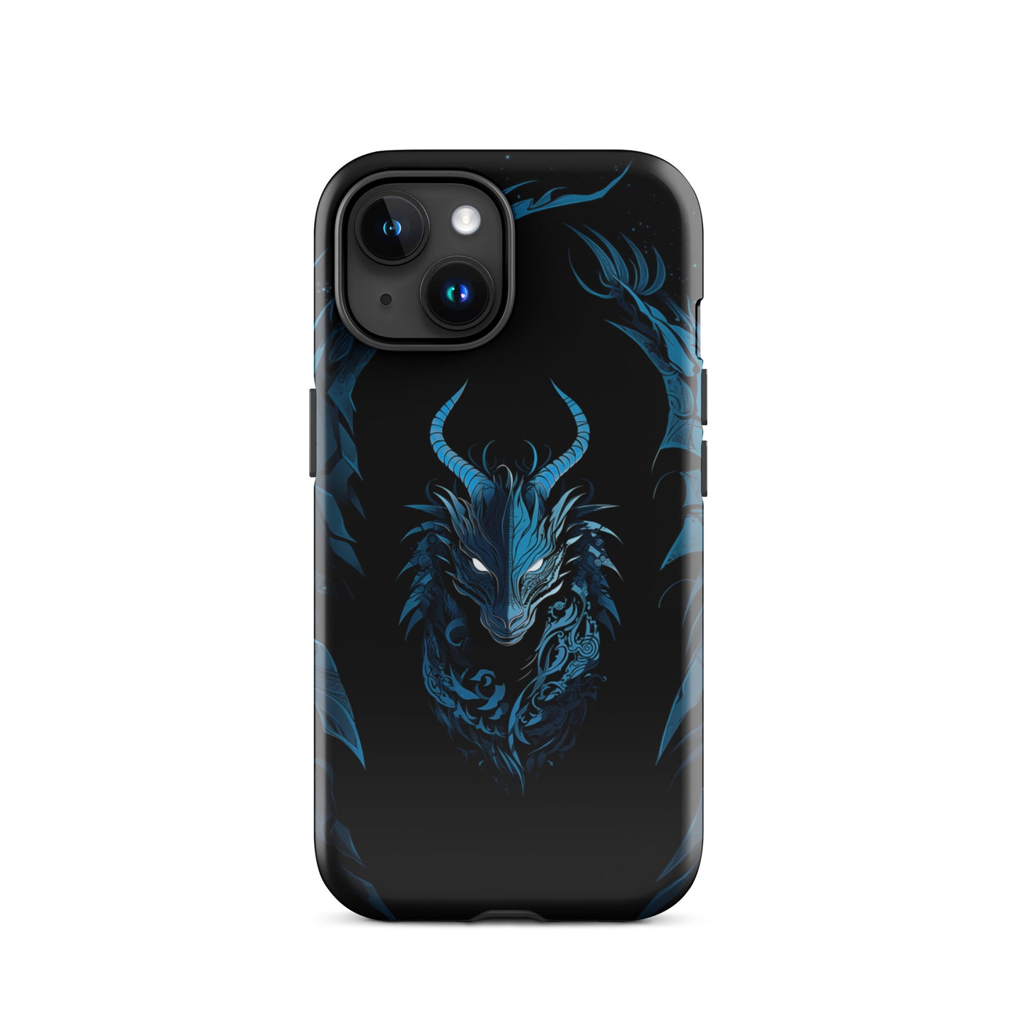 Coque d'iPhone® rigide "Dragon bleu et noir"