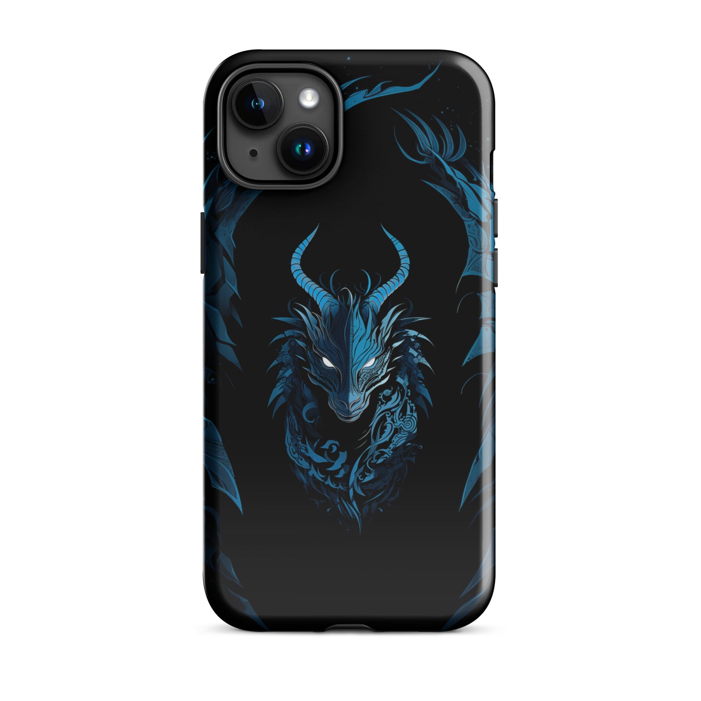 Coque d'iPhone® rigide "Dragon bleu et noir"