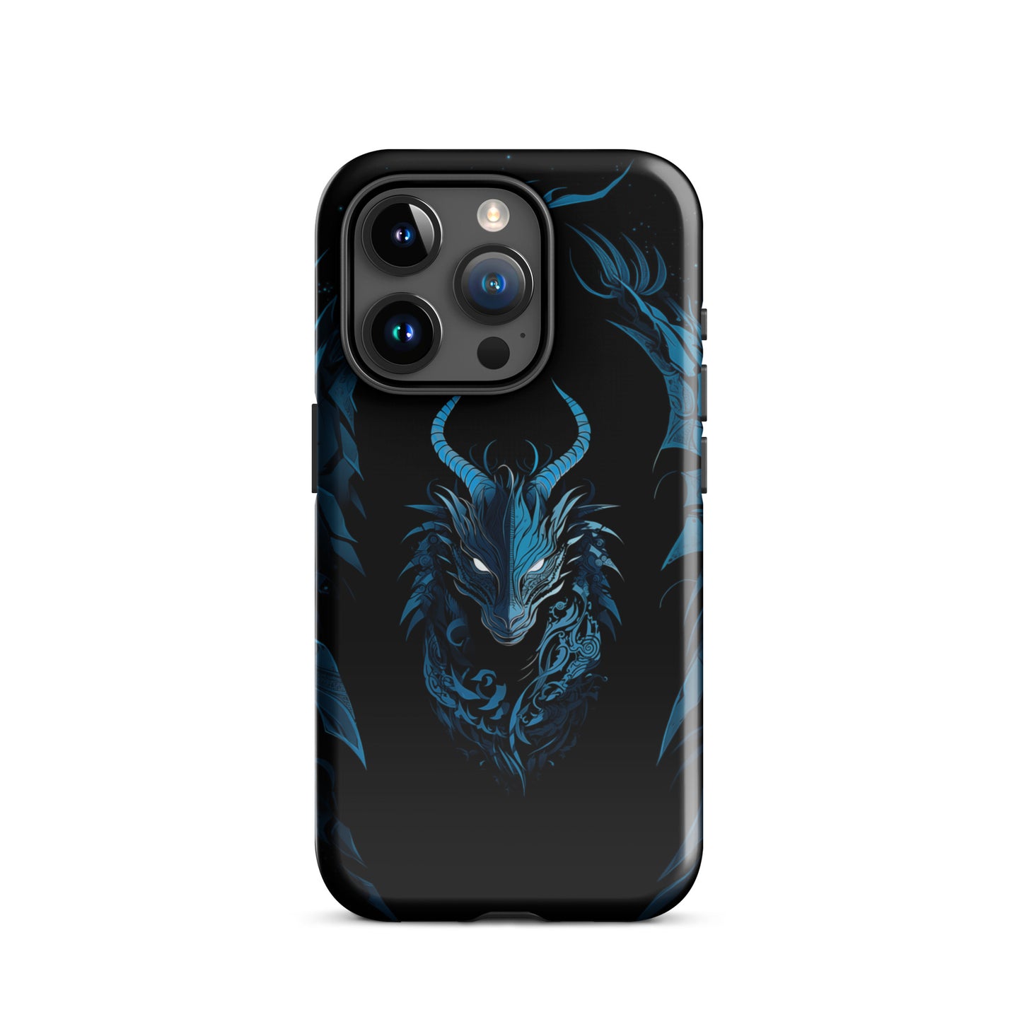 Coque d'iPhone® rigide "Dragon bleu et noir"