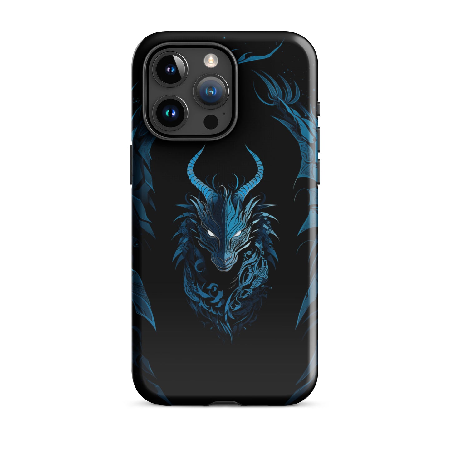 Coque d'iPhone® rigide "Dragon bleu et noir"